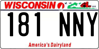 WI license plate 181NNY