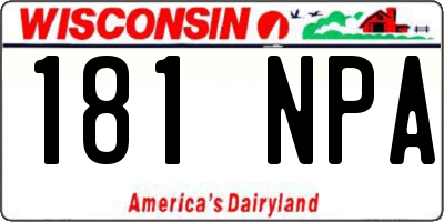 WI license plate 181NPA