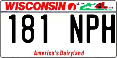 WI license plate 181NPH