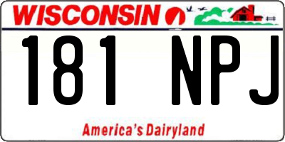 WI license plate 181NPJ