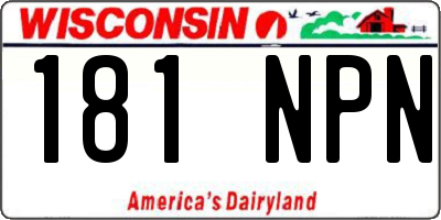 WI license plate 181NPN