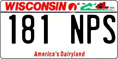 WI license plate 181NPS