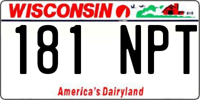 WI license plate 181NPT