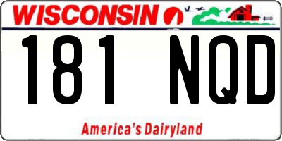 WI license plate 181NQD