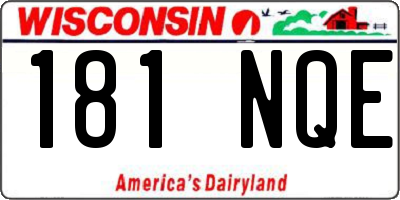 WI license plate 181NQE
