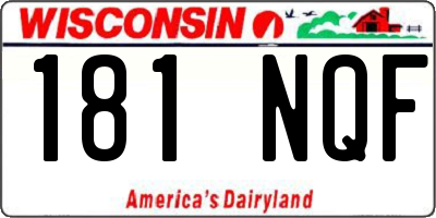 WI license plate 181NQF