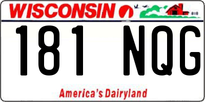 WI license plate 181NQG