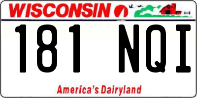WI license plate 181NQI