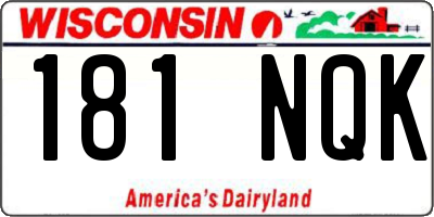 WI license plate 181NQK