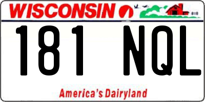 WI license plate 181NQL
