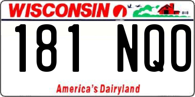 WI license plate 181NQO