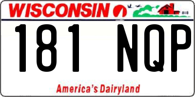 WI license plate 181NQP