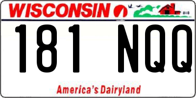 WI license plate 181NQQ