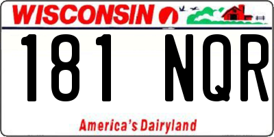 WI license plate 181NQR