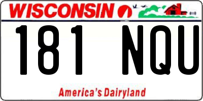 WI license plate 181NQU
