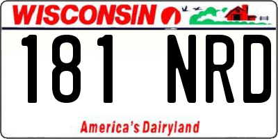 WI license plate 181NRD