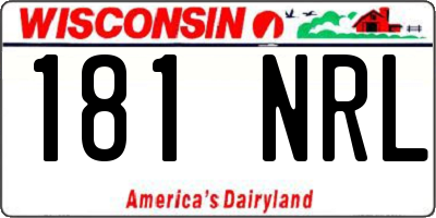 WI license plate 181NRL