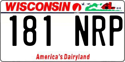 WI license plate 181NRP