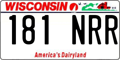WI license plate 181NRR