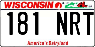 WI license plate 181NRT