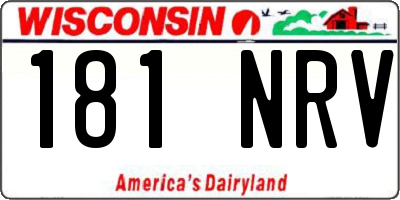 WI license plate 181NRV