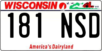 WI license plate 181NSD