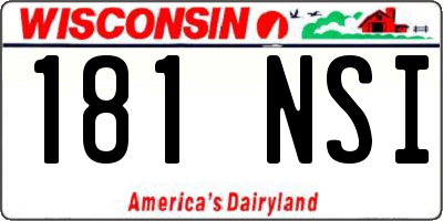 WI license plate 181NSI