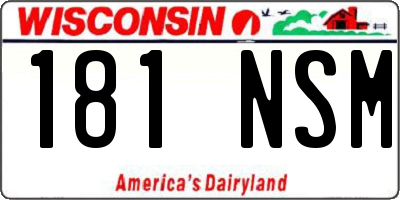 WI license plate 181NSM