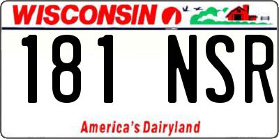 WI license plate 181NSR
