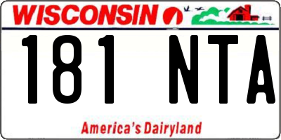 WI license plate 181NTA