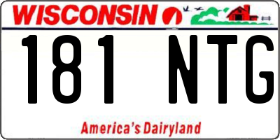 WI license plate 181NTG