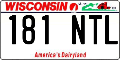 WI license plate 181NTL