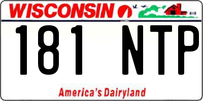 WI license plate 181NTP