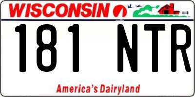 WI license plate 181NTR