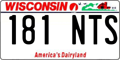 WI license plate 181NTS