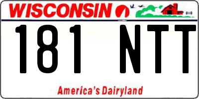 WI license plate 181NTT