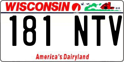 WI license plate 181NTV