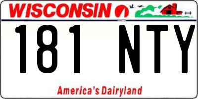 WI license plate 181NTY
