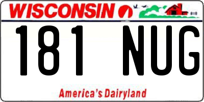 WI license plate 181NUG