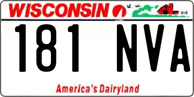 WI license plate 181NVA