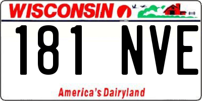 WI license plate 181NVE