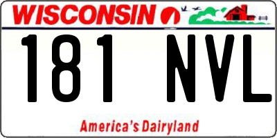 WI license plate 181NVL