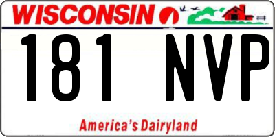 WI license plate 181NVP