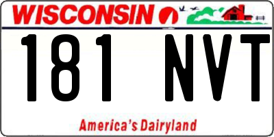 WI license plate 181NVT