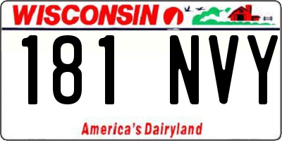 WI license plate 181NVY