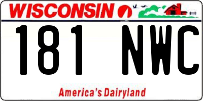 WI license plate 181NWC
