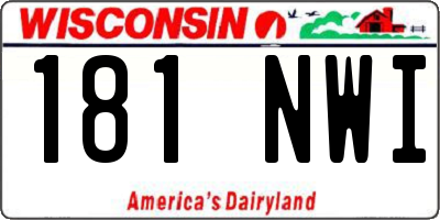 WI license plate 181NWI