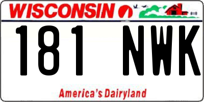 WI license plate 181NWK