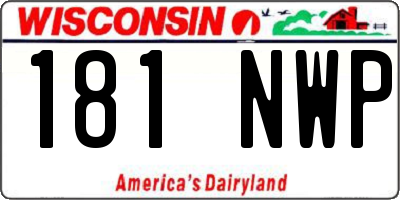WI license plate 181NWP