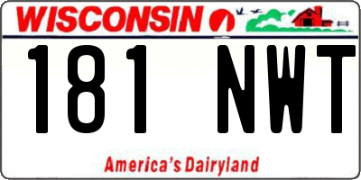 WI license plate 181NWT